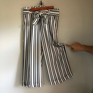 Black and white stripped Banana Republic pants